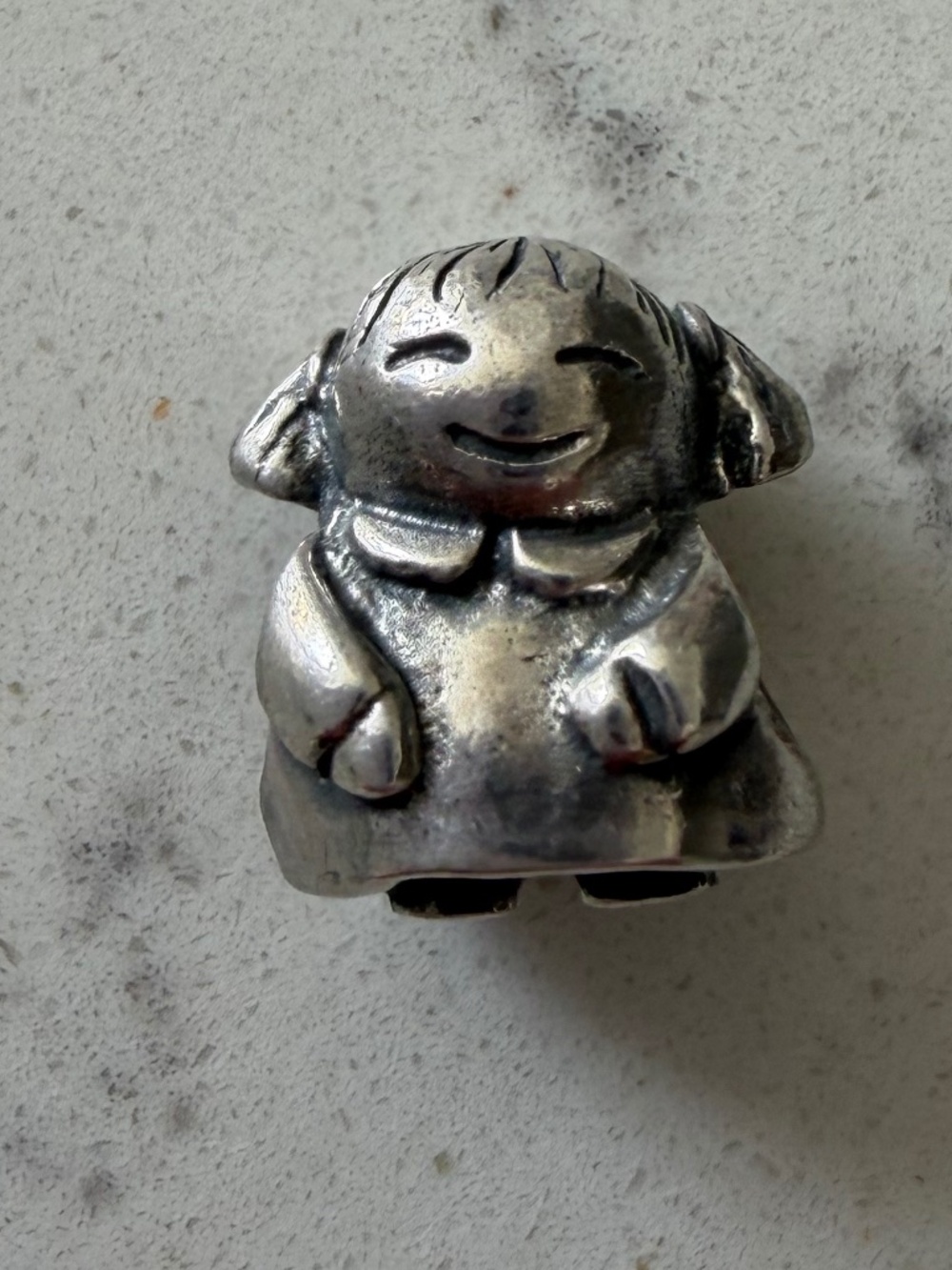 Pandora Retired Little Girl Silver Charm